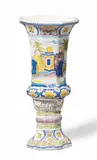Cornelis Funcke, A Berlin faience vase with Chinoiserie decor