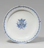 Cornelis Funcke, A large Berlin faience platter with a monogram