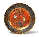 Jean-Baptiste Pillement, A rare Berlin KPM porcelain plate from a service with chinoiserie decor