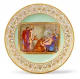 J.M. Langlois, A Berlin KPM porcelain dessert plate with a mythological scene