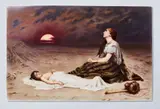 Emanuel Krescenc Liška, A Berlin KPM porcelain plaque with Hagar and Ishmael in the Desert