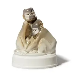 Anton Puchegger, A Berlin KPM porcelain model of monkeys