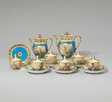 Imperial Manufactory Vienna, A Vienna porcelain coffee service with allegorical scenes