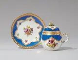Imperial Manufactory Vienna, A large Vienna porcelain bouillon mug and saucer