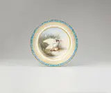 Imperial Manufactory directed by Konrad von Sorgenthal Vienna, A Vienna porcelain plate with Cupid and two swans