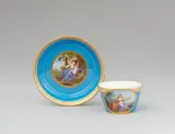 Imperial Manufactory directed by Konrad von Sorgenthal Vienna, A Vienna porcelain cup and saucer with motifs after Angelika Kauffmann