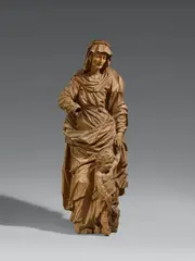 Michael Zürn the Elder, A carved limewood figure of Saint Elisabeth, circle of Michael Zürn the Elder
