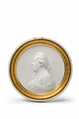 Königliche Porzellanmanufaktur Berlin Kpm, A rare Berlin KPM porcelain plaque with a portrait of Prince Heinrich of Prussia