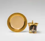 Imperial Manufactory Vienna, A Vienna porcelain cup with the portrait of Empress Maria Anna of Austria