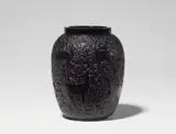 Lalique Verrerie, A Lalique glass vase "biches"