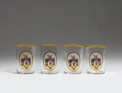 Gottlob Samuel Mohn, Four beakers with the arms of the Möring family