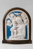 Andrea della Robbia, A majolica relief of the Virgin and Child