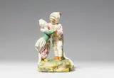 Kurmainzische Manufaktur Höchst, A Höchst porcelain model of two children in Turkish costumes