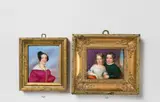 Johann Martin Morgenroth, A porcelain plaque with a portrait of a brother and sister