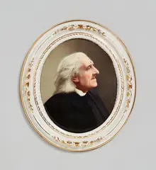 Nadar, A Berlin KPM porcelain platter with a portrait of Franz Liszt