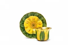 Gottfried Wilhelm Voelcker, A Berlin KPM porcelain pond lily cup and saucer