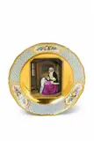 Gabriel Metsu, A Berlin KPM porcelain plate with a reproduction of Gabriel Metsu's "Lace Maker"