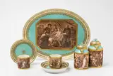 A Vienna porcelain déjeuner with classical scenes in sepia camaieu by Imperial Manufactory directed by Konrad von Sorgenthal Vienna, sold Apr 2019