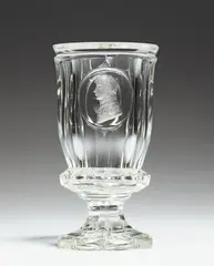 Dominik Bimann, A Bohemian cut glass chalice with a portrait of Crown Prince Friedrich Wilhelm