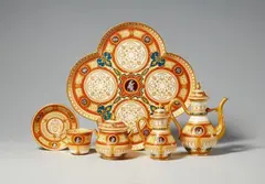 Königliche Porzellanmanufaktur Berlin Kpm, A rare Berlin KPM porcelain coffee service in the Japanese taste