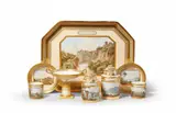 A Vienna porcelain déjeuner with views of Italy by Imperial Manufactory directed by Konrad von Sorgenthal Vienna, sold Apr 2019