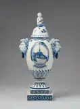 A Royal Copenhagen porcelain vase with a view of Ebeltoft by Royal Porcelain Manufacture Copenhagen, sold Apr 2019