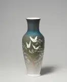 A Royal Copenhagen porcelain vase with moths by Royal Porcelain Manufacture Copenhagen, sold Apr 2019
