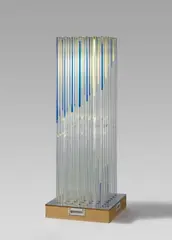 Renato Santarossa, Rapsodia in blu, 2002, Glass pipes, partly dichroitic. Approx