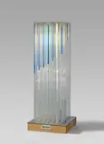 Renato Santarossa, Rapsodia in blu, 2002, Glass pipes, partly dichroitic. Approx