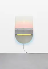 Keith Sonnier, Cycladic Shelf, 1989, aluminum, glass and neon tubes