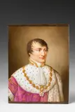 Sèvres, A porcelain plaque with Napoleon I in his coronation robe