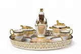 A Sorgenthal porcelain tête à tête in the Egyptian taste by Imperial Manufactory directed by Konrad von Sorgenthal Vienna, sold Nov 2018