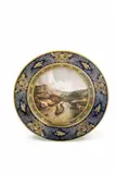 Sèvres, A Sèvres porcelain plate from the "service des pêches"