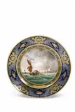 Sèvres, A Sèvres porcelain plate from the "service des pêches"