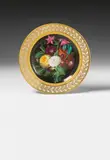 Ernst Sager, A Berlin KPM porcelain plate with flowers, signed by Ernst Sager
