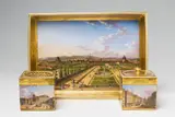 A three-piece Niedermayer porcelain writing set with views of Vienna by Imperial Manufactory directed by Matthias Niedermayer Vienna, sold Nov 2018