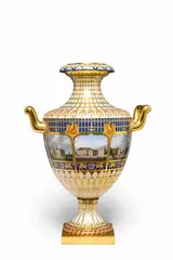 Königliche Porzellanmanufaktur Berlin Kpm, A Berlin KPM porcelain vase with views of Berlin