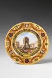 Sèvres, A rare Sèvres porcelain plate from the service for the Départements