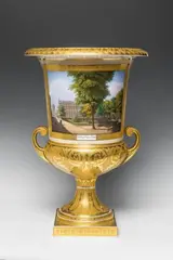 Wilhelm Schirmer, A Berlin KPM porcelain urn with views of Potsdam
