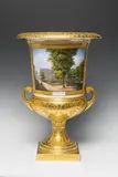 Wilhelm Schirmer, A Berlin KPM porcelain urn with views of Potsdam