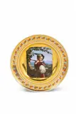 Ludwig Heinrich Wittich, A pair of plates from the godparent's service for Friedrich Franz of Mecklenburg-Schwerin
