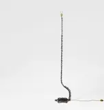 Franz West, Privat-Lampe II, 1989, Standard lamp: iron chain, welded and coated, elektric cabel, socket and light bulb. Height approx