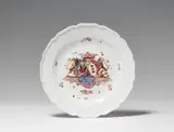 A Meissen porcelain dinner plate with the arms of Sulkowski and Stain zu Jettingen by Meissen Royal Porcelain Manufactory, offered May 2018