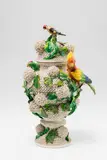 A Meissen porcelain snowball flower vase with birds by Meissen Royal Porcelain Manufactory, sold May 2018