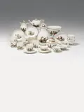 An extensive tea and coffee service with Saxon hunting motifs by Meissen Royal Porcelain Manufactory, sold May 2018