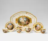 A Meissen porcelain solitaire with pastoral scenes by Meissen Royal Porcelain Manufactory, sold May 2018