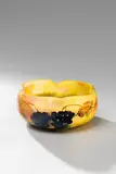 Daum Frères Nancy, A Daum Frères glass bowl with grape vine decor