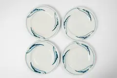 Henry van de Velde, Four Meissen porcelain dinner plates designed by Henry van de Velde