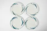 Henry van de Velde, Four Meissen porcelain dinner plates designed by Henry van de Velde