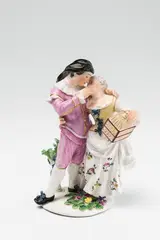 Wilhelm Caspar Wegely, A Wegely porcelain group with Scaramouche and Colombina